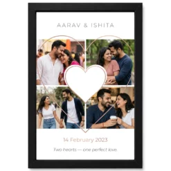 Heart Collage Frame Red Heart Bold Love Romantic Photo Frame