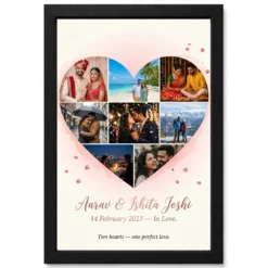 Heart Collage Frame Romantic Love Heart Multi Photo Photo Frame