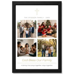 Holy Family Photo Frame Pastel Devotional Peaceful Sacred Art Photo Frame