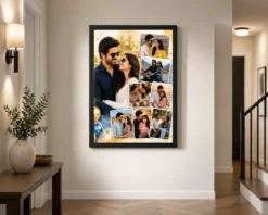 Alternative view of Husband and Wife Photo Frame Golden Collage Birthday