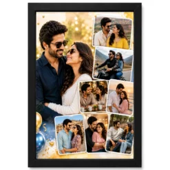 Husband and Wife Photo Frame Golden Collage Birthday