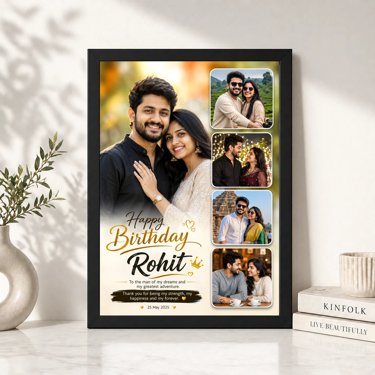 Husband Photo Frame Birthday Couple Collage 4 Husband Photo Frame Birthday Couple Collage - Image 4
