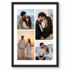 Husband Wife Romantic 4 Photo Collage Frame Wall Art 8 husband wife romantic four photo collage frame black main