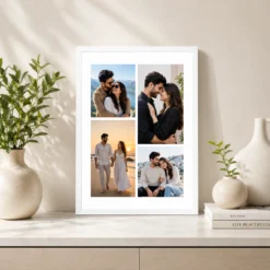 Husband Wife Romantic 4 Photo Collage Frame Wall Art 7 husband wife romantic four photo collage frame white 2