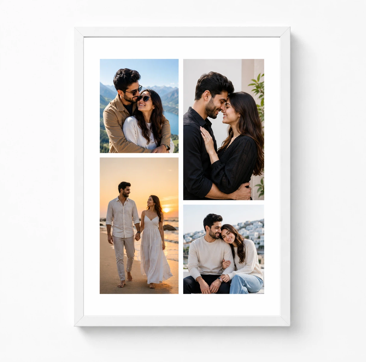 Husband Wife Romantic 4 Photo Collage Frame Wall Art 3 Husband Wife Romantic 4 Photo Collage Frame Wall Art - Image 3