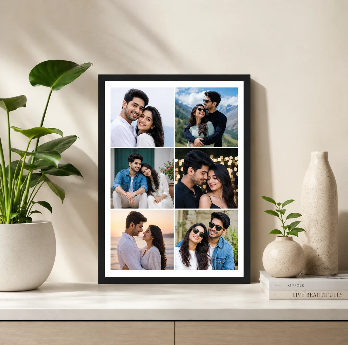 Husband Wife 6 Photo Romantic Portrait Collage Frame 2 Husband Wife 6 Photo Romantic Portrait Collage Frame - Image 2