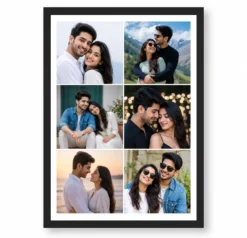 Husband Wife 6 Photo Romantic Portrait Collage Frame