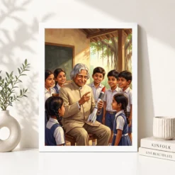 Alternative view of Kalam Inspiring Children Students Mentor Educational Art Photo Frame