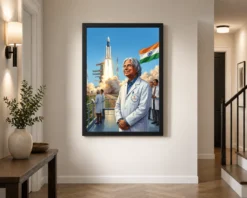 kalam isro rocket launch scientist india space achievement art 02 black 2