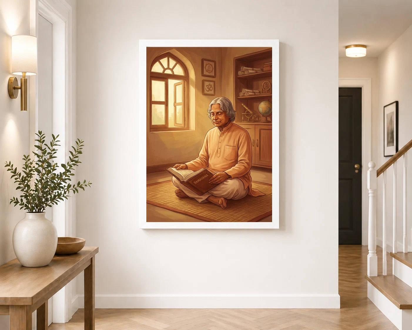 Kalam Meditating Ramayana Spiritual Scientist Warm Art Photo Frame 4 Kalam Meditating Ramayana Spiritual Scientist Warm Art Photo Frame - Image 4