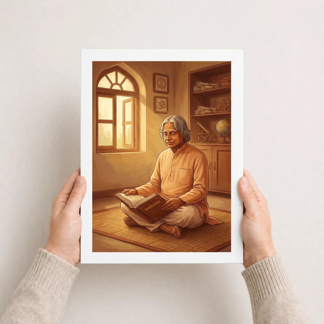 Kalam Meditating Ramayana Spiritual Scientist Warm Art Photo Frame 5 Kalam Meditating Ramayana Spiritual Scientist Warm Art Photo Frame - Image 5