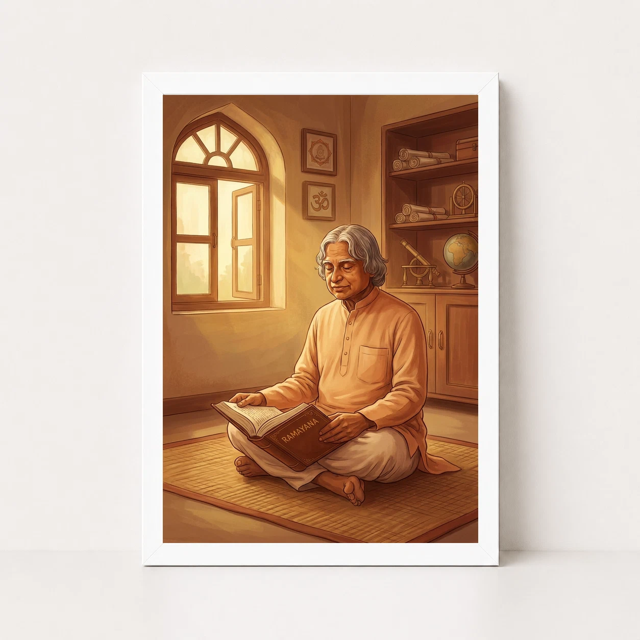 Kalam Meditating Ramayana Spiritual Scientist Warm Art Photo Frame 3 Kalam Meditating Ramayana Spiritual Scientist Warm Art Photo Frame - Image 3