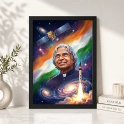 Alternative view of Kalam Satellite Stars Agni Missile Space India Dream Art Photo Frame