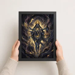 kali durga energy fierce divine feminine dark gold art 23 black 3
