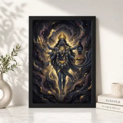 kali durga energy fierce divine feminine dark gold art 23 black 4