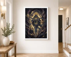 kali durga energy fierce divine feminine dark gold art 23 white 2