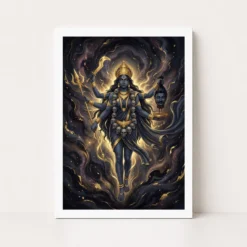kali durga energy fierce divine feminine dark gold art 23 white main