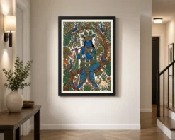 krishna gond art colorful nature patterns tribal art 18 black 2
