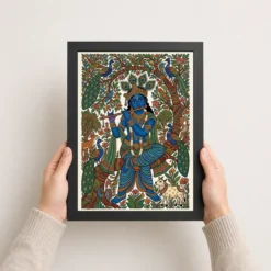 krishna gond art colorful nature patterns tribal art 18 black 3