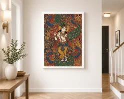 Krishna Kalamkari Peacock Motif Andhra Traditional Art Photo Frame 11 krishna kalamkari peacock motif andhra traditional art 13 white 2