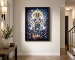 Krishna Vishwaroop Cosmic Form Universe Epic Spiritual Art Photo Frame 10 krishna vishwaroop cosmic form universe epic spiritual art 15 black 2