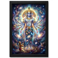 Krishna Vishwaroop Cosmic Form Universe Epic Spiritual Art Photo Frame