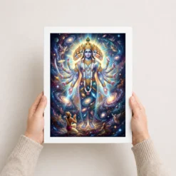 Krishna Vishwaroop Cosmic Form Universe Epic Spiritual Art Photo Frame 15 krishna vishwaroop cosmic form universe epic spiritual art 15 white 3