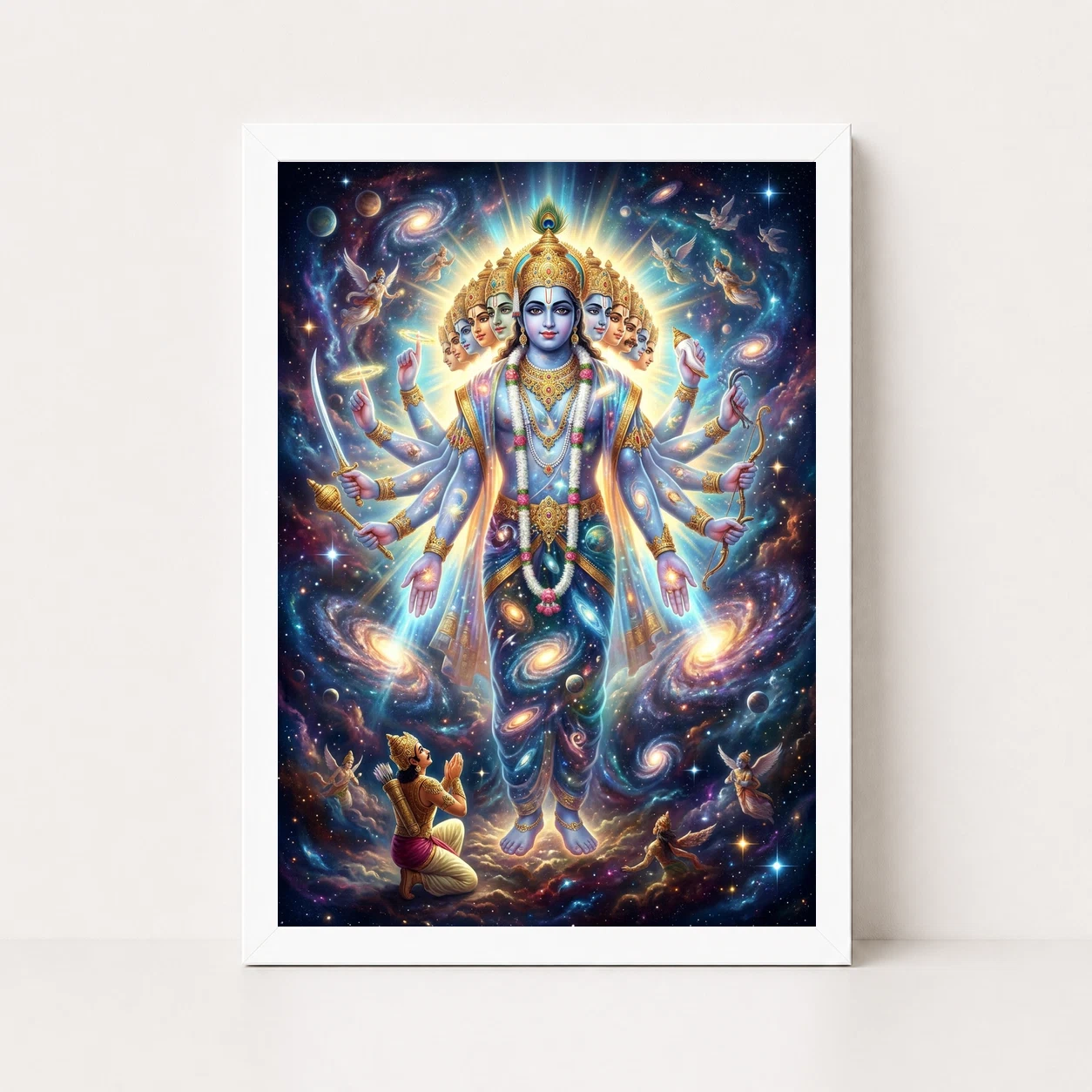Krishna Vishwaroop Cosmic Form Universe Epic Spiritual Art Photo Frame 6 Krishna Vishwaroop Cosmic Form Universe Epic Spiritual Art Photo Frame - Image 6