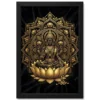 lakshmi black gold lotus mandala luxury premium wall art 15 black main