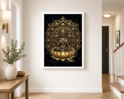 Lakshmi Black Gold Lotus Mandala Luxury Premium Wall Art Photo Frame 11 lakshmi black gold lotus mandala luxury premium wall art 15 white 2