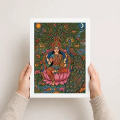 lakshmi gond tribal peacock nature vibrant colorful art 20 white 3