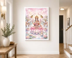 lakshmi lotus white elephants watercolor serene divine art 12 white 2