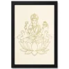 lakshmi minimalist line art gold cream luxury modern art 25 black main