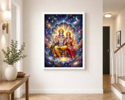 Lakshmi Narayan Cosmic Universe Divine Couple Art Photo Frame 14 lakshmi narayan cosmic universe divine couple art 23 white 2