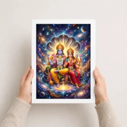 Lakshmi Narayan Cosmic Universe Divine Couple Art Photo Frame 15 lakshmi narayan cosmic universe divine couple art 23 white 3