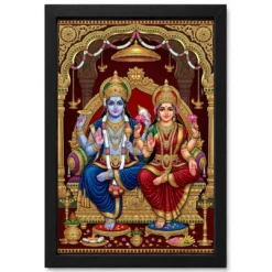 Lakshmi Narayan Tanjore Painting Gold South Indian Art Photo Frame