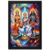 lakshmi saraswati kali trinity divine feminine vibrant art 03 black main