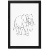 line art bull elephant single continuous line modern art 06 black main