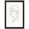 line art continuous one line woman portrait minimalist art 03 black main