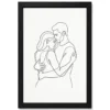 line art couple romantic embrace single line love art 08 black main