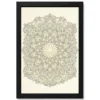 line art geometric floral mandala intricate black gold cream art 02 black main
