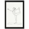 line art yoga pose woman graceful asana spiritual art 13 black main