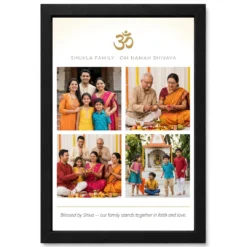 Lord Shiva Family Photo Frame Cosmic Ethereal Spiritual Art Photo Frame