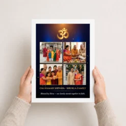 lord shiva family photo frame majestic gold devotional art photo frame 02 white 3
