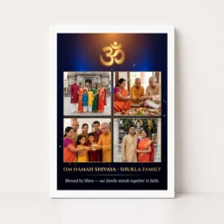 lord shiva family photo frame majestic gold devotional art photo frame 02 white main