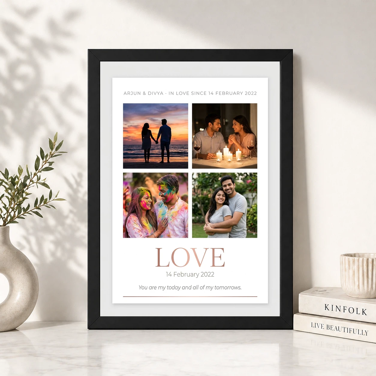 Love Collage Photo Frame Bold Red Roses Romantic Love Photo Frame 4 Love Collage Photo Frame Bold Red Roses Romantic Love Photo Frame - Image 4