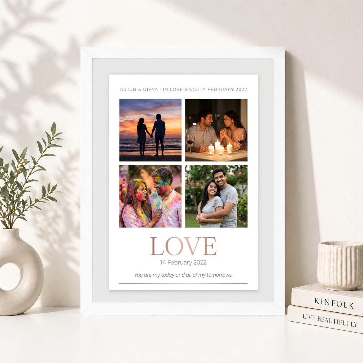 Love Collage Photo Frame Bold Red Roses Romantic Love Photo Frame 8 Love Collage Photo Frame Bold Red Roses Romantic Love Photo Frame - Image 8