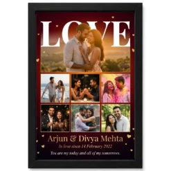 Love Collage Photo Frame Pastel Dreamy Love Story Romantic Photo Frame
