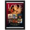 love couple photo frame pink hearts floral romantic photo frame 02 black main