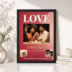 love couple photo frame romantic sunset love illustration photo frame 01 black 4
